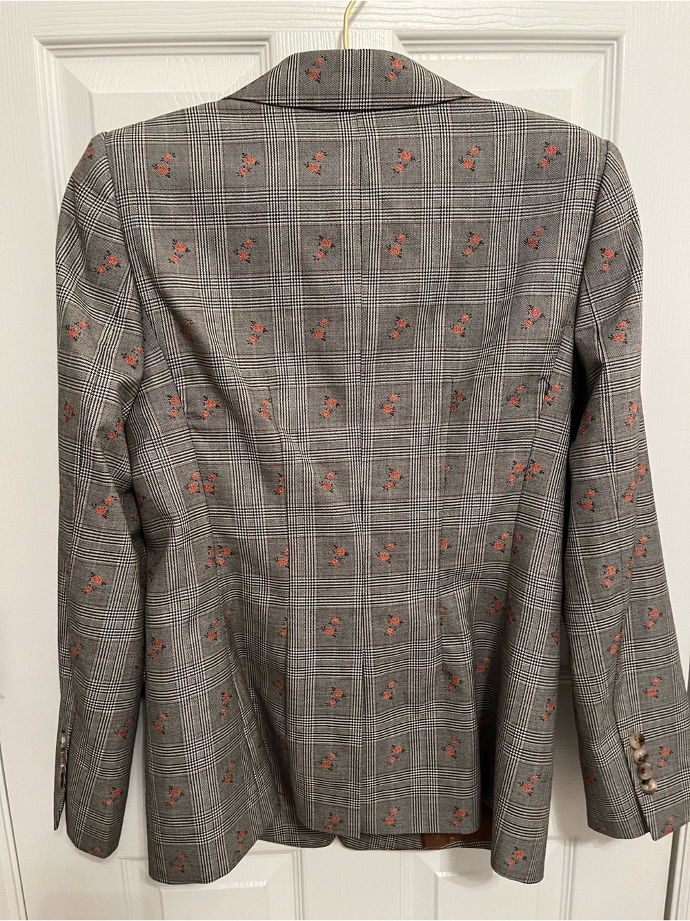 Brooks Brothers Floral Glen Plaid Double Breasted Blazer Size 8 - Picture 11 of 16